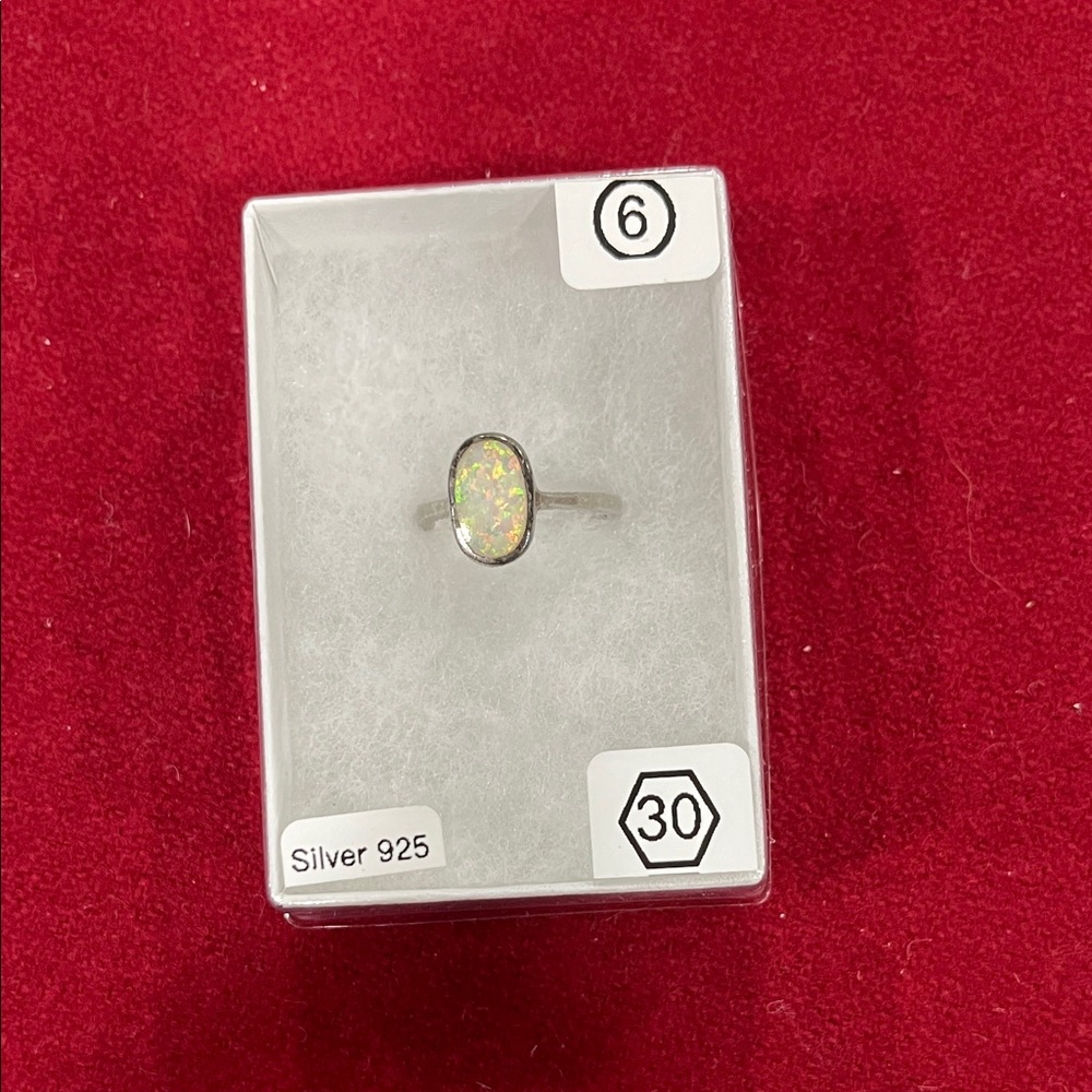 925 Silver Opal Ring